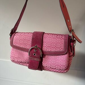 Vintage Pink Coach Soho Jacquard Bag